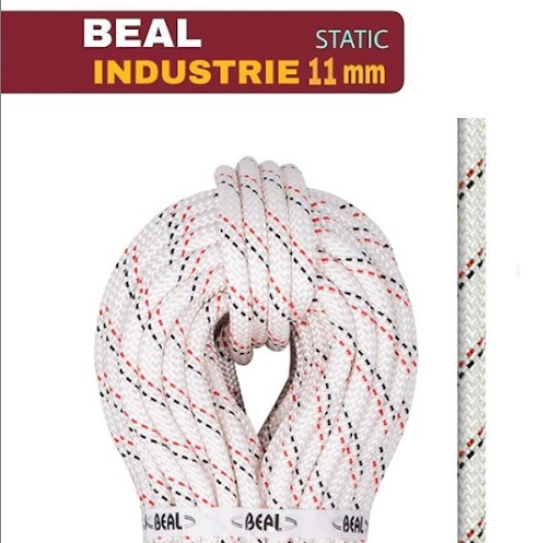 طناب نیمه استاتیک بئال مدل اینداستری ۱۱ میل Beal semi-static rope industrial model 11 miles